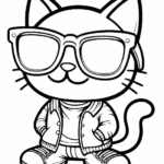 Free printable cat coloring pages