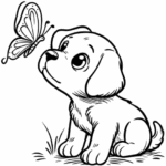 Printable puppy coloring pages