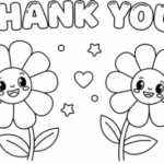 Printable thank you coloring pages