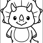 Baby Triceratops Coloring Pages Printable