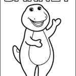 Barney The Purple Dinosaur Coloring Pages Printable