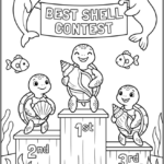Best Turtle Shell Contest Coloring Pages Printable