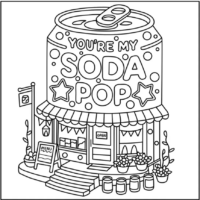 Cozy Corner-style Saja Boys Soda Pop Shop Coloring Pages