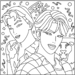 Cozy-style Abby and Jinu Coloring Pages Printable
