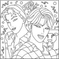 Cozy-style Abby and Jinu Coloring Pages Printable