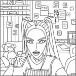 Cozy-style Mira Coloring Pages Printable