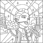 Cozy-style Rumi Coloring Pages Printable