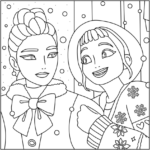 Cozy-style Rumi and Zoey Coloring Pages Printable