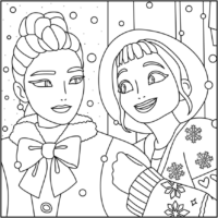 Cozy-style Rumi and Zoey Coloring Pages Printable