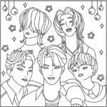 Cozy-style Saja Boys Coloring Pages Printable