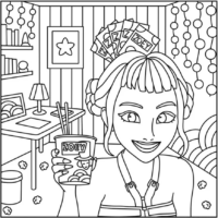 Cozy-style Zoey Coloring Pages Printable