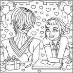 Cozy-style Zoey and Mystery Valentine’s Day Coloring Pages