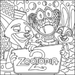 Cozy-style Zootopia 2 Coloring Pages Printable