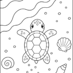 Cute Baby Turtle Coloring Pages