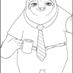 Flash the Sloth Coloring Pages Printable