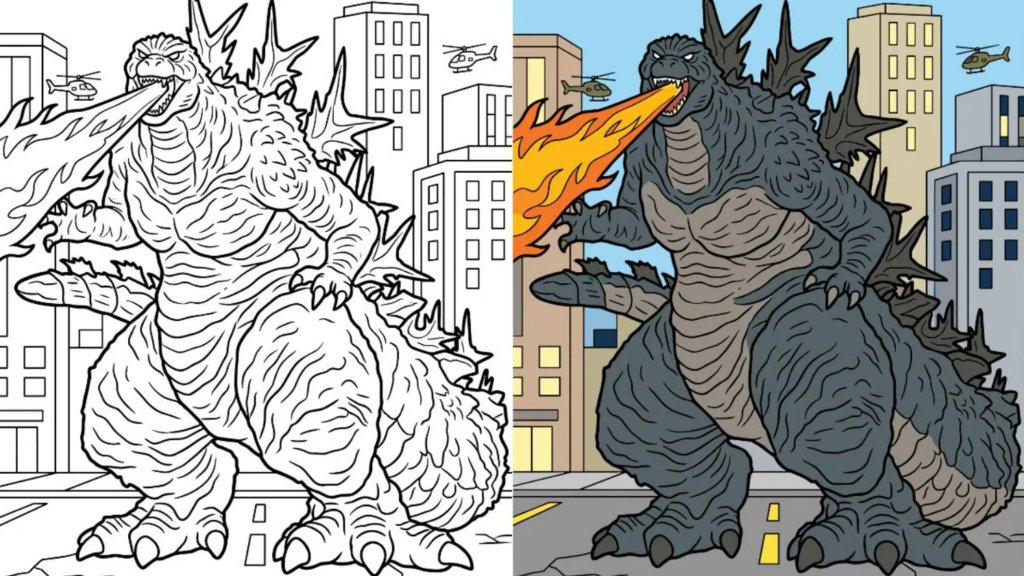 Godzilla Coloring Pages Printable