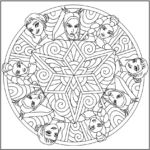 Huntrix Mandala Coloring Pages Printable