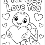I Turtley Love You Coloring Pages Printable