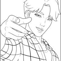 Jinu KPop Demon Hunters Coloring Pages Printable