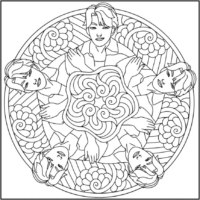 Jinu Mandala Coloring Pages Printable