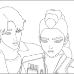 Jinu and Rumi Coloring Pages Printable
