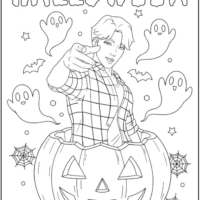 Jinu on Halloween Coloring Pages Printable