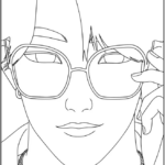 Jinu’s Sunglasses Coloring Pages Printable