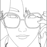 Jinu’s Sunglasses Coloring Pages Printable