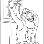 Judy Hopps Wearing Large Heart-Shaped Glasses Coloring Pages