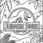 Jurassic Park Logo Coloring Pages Printable
