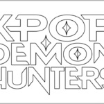 KPop Demon Hunters Logo Coloring Pages Printable