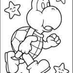 Koopa Troopa Turtle Coloring Pages Printable