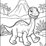 Littlefoot from Land Before Time Coloring Pages Printable
