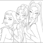 Meet Huntrix Coloring Pages Printable