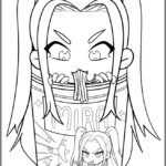 Mira Eating Ramen Noodles Coloring Pages Printable