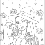 Mira Trick or Treat Coloring Pages Printable