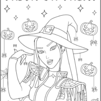 Mira Trick or Treat Coloring Pages Printable