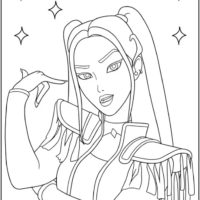 Mira with Stars Coloring Pages Printable