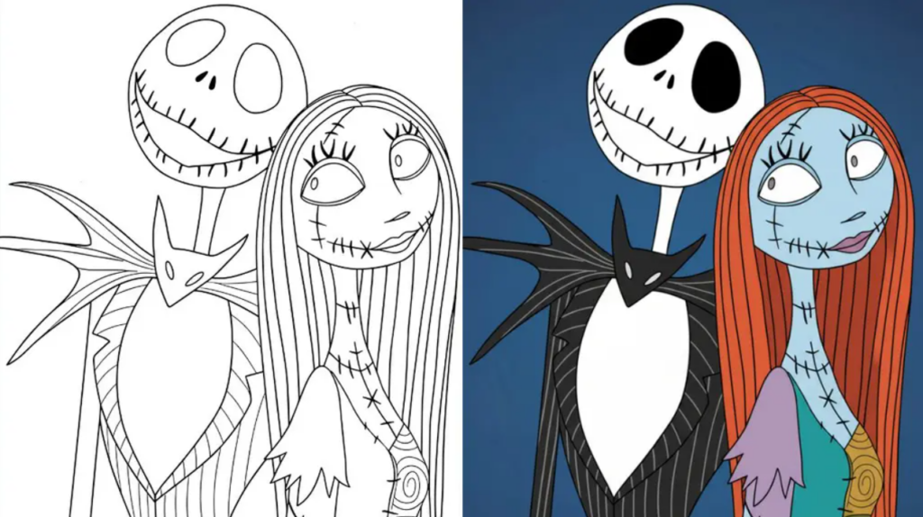 Nightmare Before Christmas Coloring Pages Printable