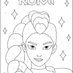 Rumi Color by Number Coloring Pages Printable
