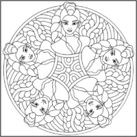 Rumi Mandala Coloring Pages Printable