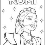 Rumi Singing Coloring Pages Printable