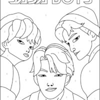 Saja Boys Color by Number Coloring Pages Printable