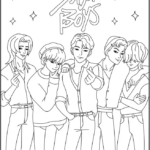 Saja Boys Members Coloring Pages Printable