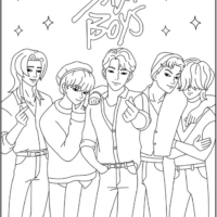 Saja Boys Members Coloring Pages Printable