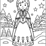 Simple Anna Coloring Pages Printable