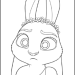 Simple Judy Hopps Coloring Pages Printable