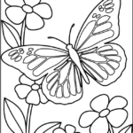 Simple Monarch Butterfly Coloring Pages