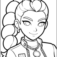 Simple Rumi Profile Picture Coloring Pages Printable
