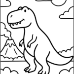 Simple T-Rex Coloring Pages Printable